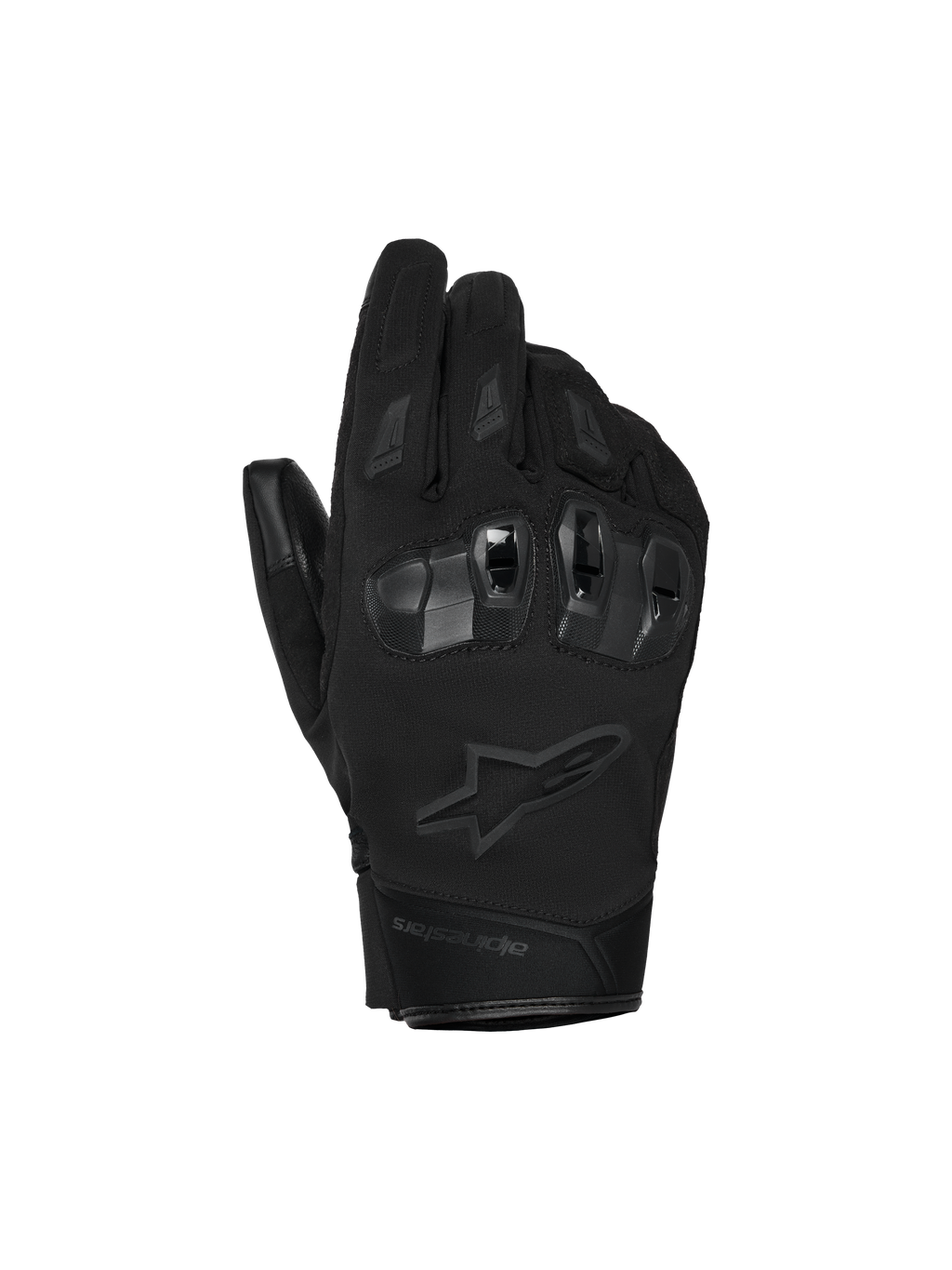Alpinestars SP X Z Waterproof Gloves, gants de moto, noirs, avec protection des articulations en TPU à coque rigide, logo étoile Alpinestars ton sur ton et construction en textile durable pour une conduite par tous les temps