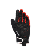 Alpinestars Moblast Waterproof handschoenen, Zwart Antraciet Oranje, palmaanzicht met geitenlederen constructie, voorzien van Drystar-logo, levendige oranje accenten tussen de vingers, kort manchetontwerp met wit afgewerkte polssluiting