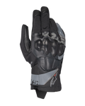 Gants Alpinestars Corozal V3 Drystar®, gants de moto aventure, noirs avec accents gris, protection rigide des jointures, construction mixte textile et cuir, technologie imperméable Drystar®