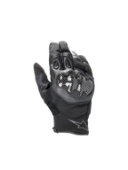 Alpinestars Smx-1 Drystar handschoenen, waterdichte heren motorhandschoenen, zwart leer met carbon knokkelbescherming.