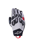 Alpinestars Gants Maxdura Drystar®, gants de moto adventure gris et noir avec accents rouges, dotés d'une protection des articulations en TPR et d'une construction imperméable