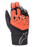 Alpinestars Hyde XT Drystar® XF Gloves, Motorcycle Touring Gloves, Fire Red and Black, featuring protective viscoelastic knuckles, Alpinestars logo on the cuff, and waterproof textile and leather construction.