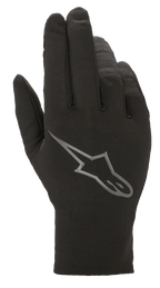 Alpinestars Range 2 In One GORE-TEX binnenhandschoen, uitneembare thermische fleece voering, zwart met grijs Astars-logo op de rug van de hand, multi-seizoen accessoire voor motorhandschoenen