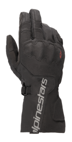 Alpinestars WR-X GORE-TEX handschoenen, tour-motorhandschoenen, zwart, voorzien van een lange manchet met grijze Alpinestars-branding, bedekte SP Lite knokkelbescherming en een duurzame ripstop textielconstructie