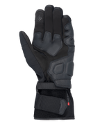 Alpinestars Tourer W-7 V2 Drystar® handschoenen, zwarte motorhandschoenen, handpalmzicht met lederen versterkingen, gevoerde gripzones, touchscreen-compatibele vingertop en een veilige polsbandsluiting.