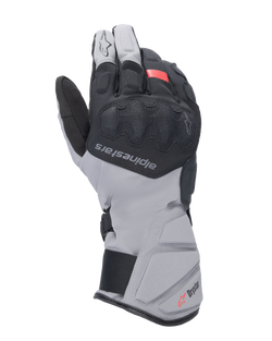 Alpinestars Tourer W-7 V2 Drystar handschoenen, motor touringhandschoenen, zwart en donkergrijs met rood accent, waterdicht winterontwerp met lange manchet, bedekte SP Lite knokkelbescherming en verstelbaar sluitsysteem