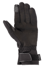 Alpinestars SR-3 V2 Drystar® handschoenen, waterdichte motorhandschoenen, zwart, handpalmzijde met synthetisch leer, lange manchet met klittenbandsluiting en touchscreen-compatibele vingertoppen