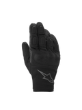 Alpinestars S-Max Drystar handschoenen, korte waterdichte motorhandschoenen in zwart antraciet met knokkelbescherming.