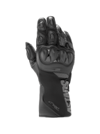 Alpinestars SP-365 Drystar® handschoenen, waterdichte motorracehandschoenen in zwart en grijs, met SP-knokkelbescherming, lederen handpalm, lange manchet en CE-gecertificeerde bescherming.
