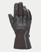 Alpinestars Stella Tourer W-7 Drystar® dameshandschoenen, zwart, wintermotorhandschoen met lange manchet, leer en softshell constructie, voorzien van met leer bedekte harde knokkelbescherming, reflecterende zilveren accenten en Alpinestars-logo op de vinger
