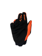 Alpinestars Jeugd & Kinder Full Bore V2 handschoenen, motorcross handschoenen, oranje en zwart, handpalmweergave met versterkt synthetisch suède, siliconenprints op de vingers voor hendelcontrole en Alpinestars-logo op de wijsvinger