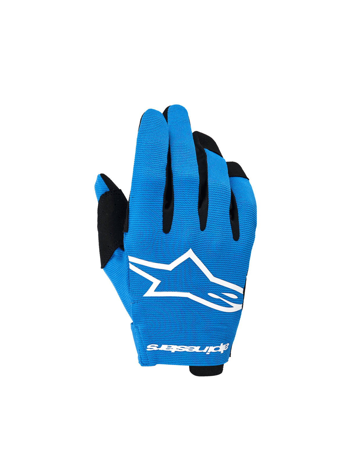 Alpinestars 2026 Youth Radar Handschuhe, Motocross-Handschuhe, Ucla Blau und Schwarz, mit auffälligem weißem Stern-Logo auf dem Handrücken, schwarzen Finger-Akzenten und leichter, dehnbarer Konstruktion für Offroad-Fahrten