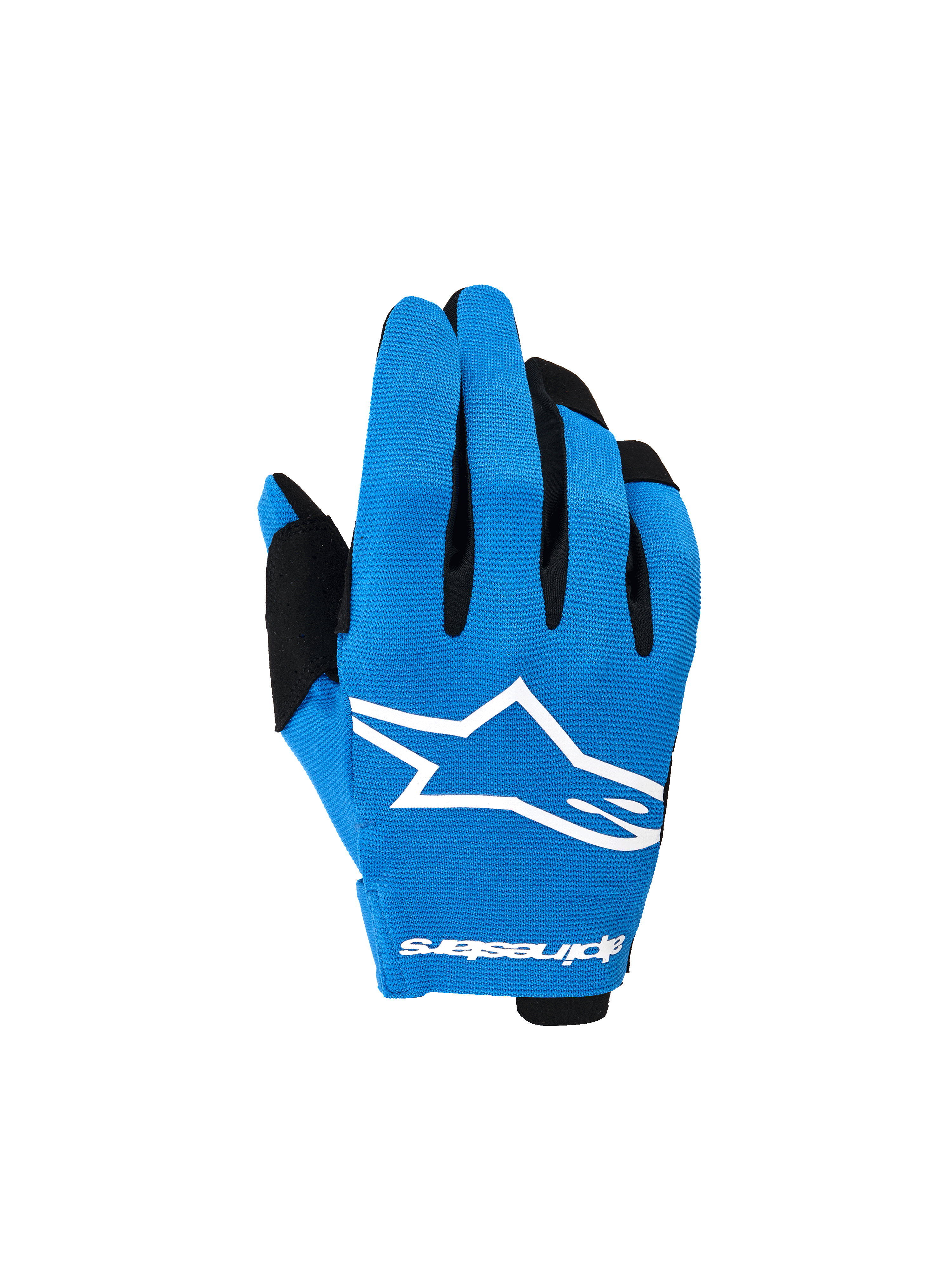 Alpinestars 2026 Youth Radar Handschuhe, Motocross-Handschuhe, Ucla Blau und Schwarz, mit auffälligem weißem Stern-Logo auf dem Handrücken, schwarzen Finger-Akzenten und leichter, dehnbarer Konstruktion für Offroad-Fahrten