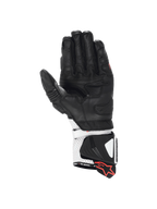 Alpinestars GP Pro R4 motorhandschoenen, motorracing voor heren, zwart en wit leer, kangoeroeleren palm, DFS-manchet