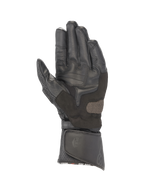 Alpinestars SP-8 V3 Gloves, Road Racing, Men, Black Leather, featuring reinforced palm grip and adjustable long cuff.