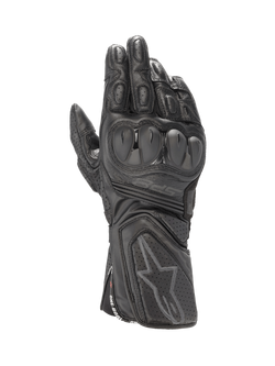 Alpinestars SP-8 V3 Motorradhandschuhe für Herren, Schwarz, aus Leder mit doppeltem Knöchelschutz, CE-zertifiziert.