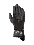 Alpinestars SP-8 V3 Air Handschuhe, Motorrad-Rennhandschuhe für Herren, Schwarz, verstärkte Lederinnenhand und Mesh-Belüftung.