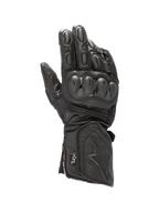 Alpinestars SP-8 HDry handschoenen, zwarte waterdichte lederen motorhandschoenen met knokkelbescherming.
