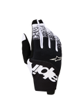 Alpinestars Techstar Gloves 2027, Men's Motocross Racing Gloves, Black and White with bold graphics and textile chassis.