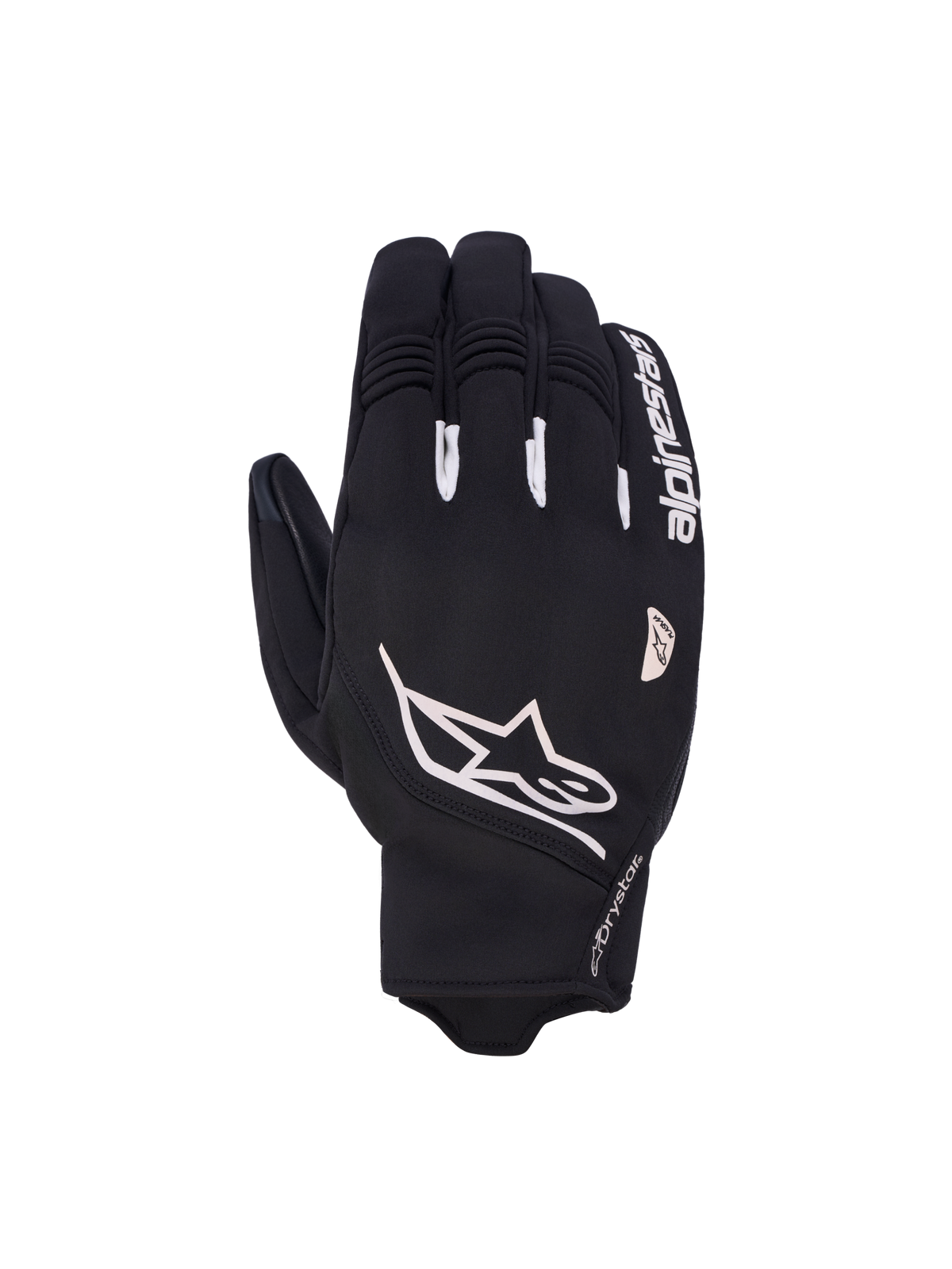 Alpinestars Faster V3 Plasma Drystar Gloves, Motorcycle Riding Gloves, Black and White, CE certified short cuff sport gloves with waterproof membrane and Plasma knuckle protection