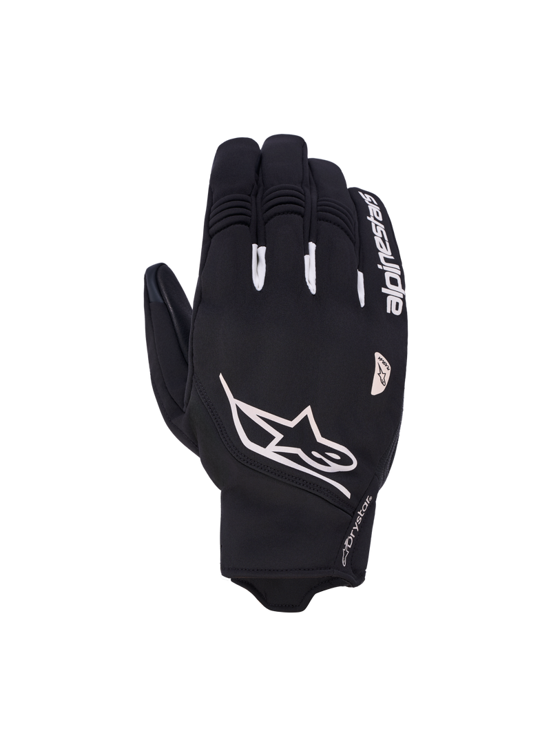 Alpinestars Faster V3 Plasma Drystar Gloves, Motorcycle Riding Gloves, Black and White, CE certified short cuff sport gloves with waterproof membrane and Plasma knuckle protection