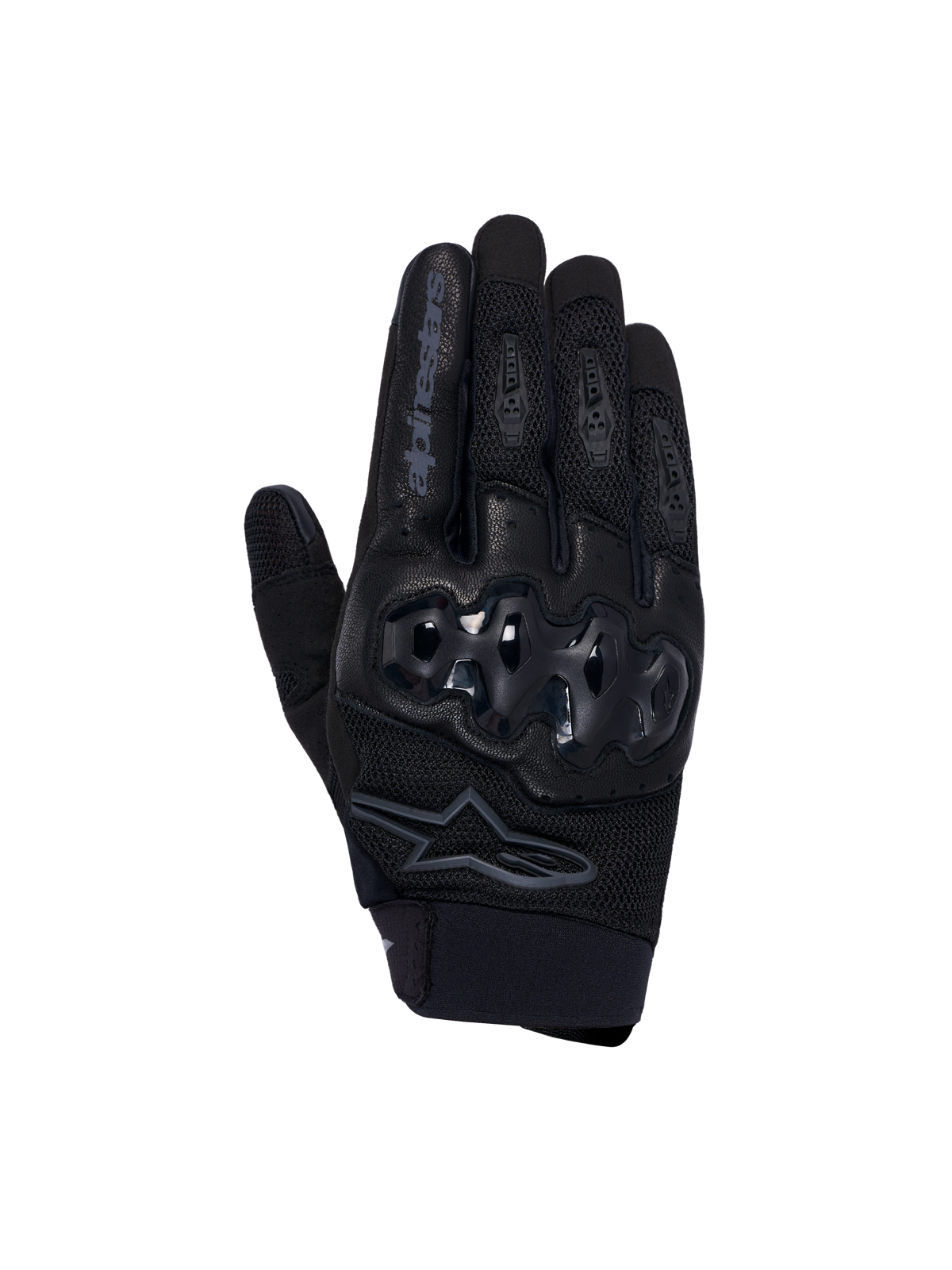 Alpinestars Megawatt V2 Air handschoenen, enduro motorhandschoenen, zwart, met Dynamic Friction Shield knokkelbescherming en ademende 3D-meshconstructie