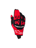 Gants Alpinestars Pro-Dura 2026, gants de motocross, rouge vif et noir, avec protection des articulations en TPR rouge et inserts noirs en nid d'abeille, logos de la marque blancs, construction extensible multi-panneaux pour la course tout-terrain