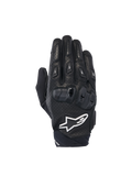 Gants Alpinestars SP X 7, gants de moto courts pour homme, noirs et blancs, cuir perforé, protection des articulations CE