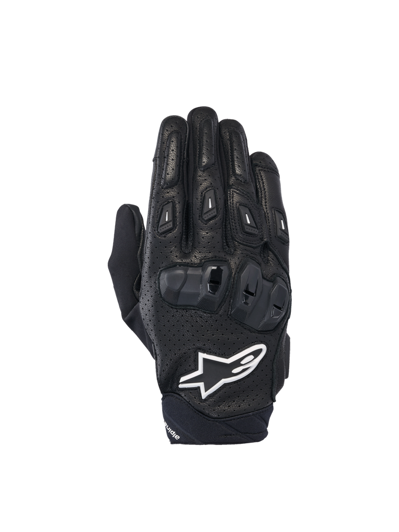 Gants Alpinestars SP X 7, gants de moto courts pour homme, noirs et blancs, cuir perforé, protection des articulations CE