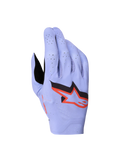 Alpinestars Supertech MX Gloves, Men's Light Violet and Black motocross racing gloves with perforated stretch textile.