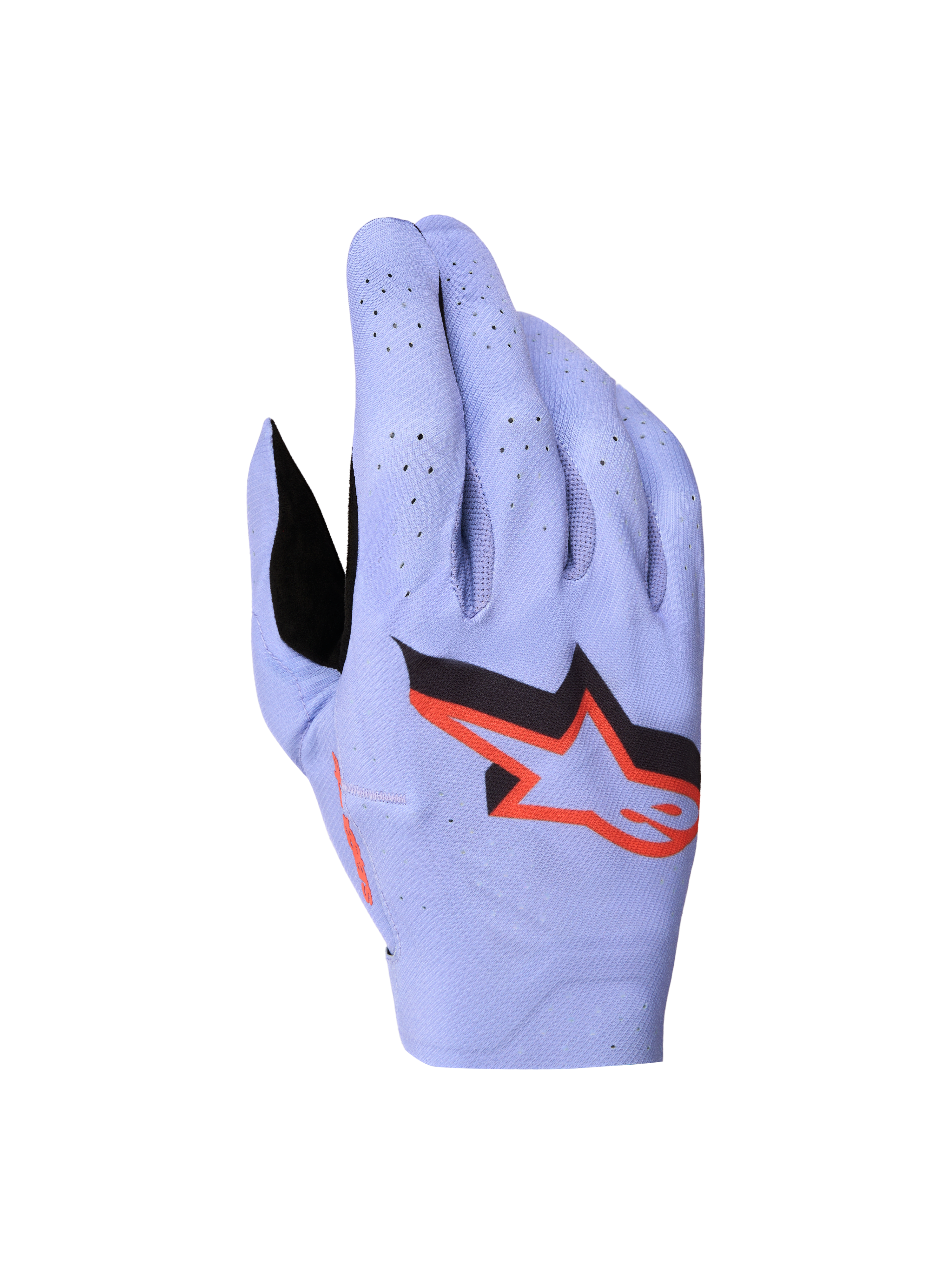 Alpinestars Supertech MX Handschuhe für Herren, Lila und Schwarz, Motocross-Rennhandschuhe aus perforiertem Stretch-Gewebe.