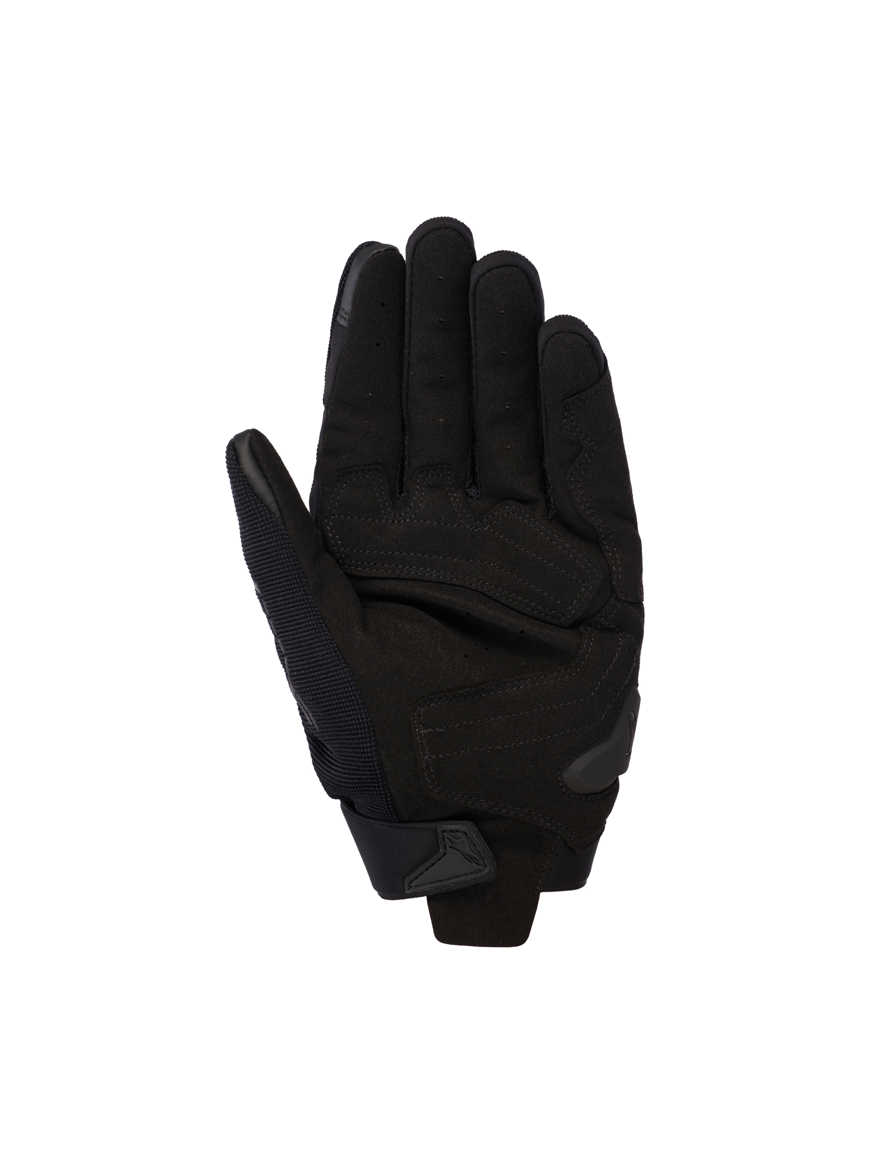 Alpinestars SP X 5 Air Handschoenen, zwart, binnenzijde handpalm met geperforeerd leer voor ventilatie, versterkte palm-overlays en een TPR-slider, ontworpen voor sportief rijden en straatgebruik