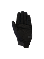 Alpinestars Reef V2 handschoenen, zwarte urban motorhandschoenen, palmweergave met constructie van synthetisch suède en versterkte vulling, korte manchet met klittenbandsluiting, touchscreen-compatibele wijsvinger en duim, ergonomisch ontwerp voor straatgebruik
