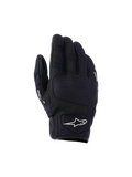 Alpinestars Ignite handschoenen, urban motorhandschoenen, zwart, voorzien van een ademend mesh bovenwerk, NUCLEON PLASMA knokkelbescherming en een wit Alpinestars sterlogo op het manchet.
