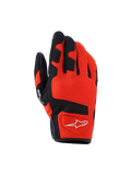 Alpinestars Ignite Handschuhe, Motorradhandschuhe, Rot und Schwarz, atmungsaktives Mesh-Gewebe, schwarze Verstärkungen an Fingern und Knöcheln, weißes Stern-Logo, kurzes Bündchen