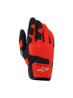 Alpinestars Ignite Handschuhe, Motorradhandschuhe, Rot und Schwarz, atmungsaktives Mesh-Gewebe, schwarze Verstärkungen an Fingern und Knöcheln, weißes Stern-Logo, kurzes Bündchen