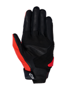 Alpinestars SP X 3 Gloves, Motorcycle Gloves, Bright Red Black and White, palm view featuring perforated leather, synthetic grip overlays, and touchscreen-compatible fingertips, durable sport and road racing gear