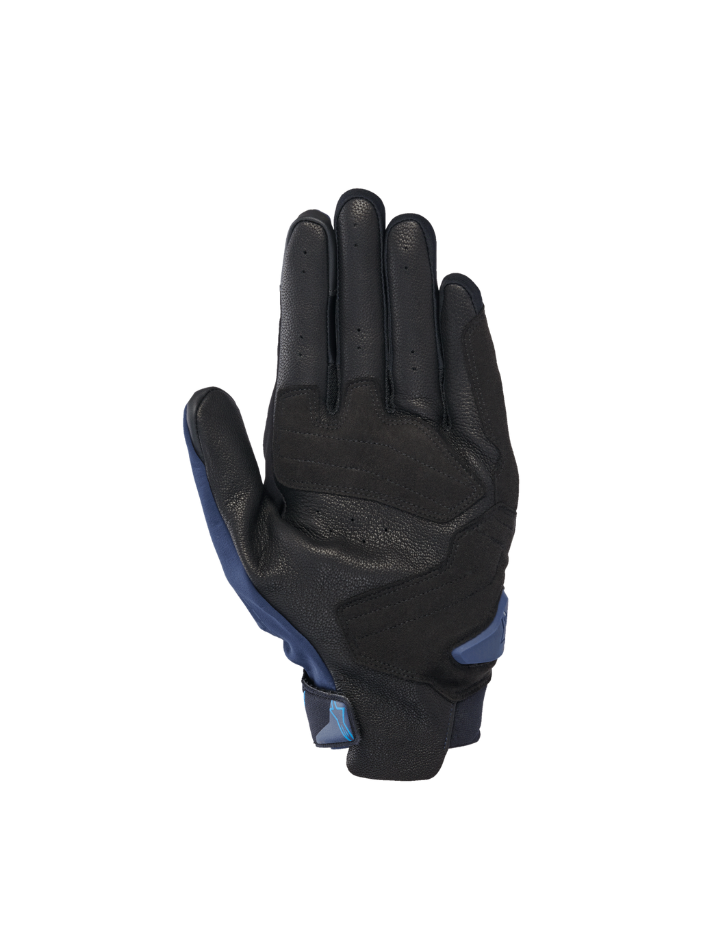 Alpinestars SP X 3 Handschoenen, motorhandschoenen voor road racing, zwart en donkerblauw, geperforeerd leer met palmverstevigingen.