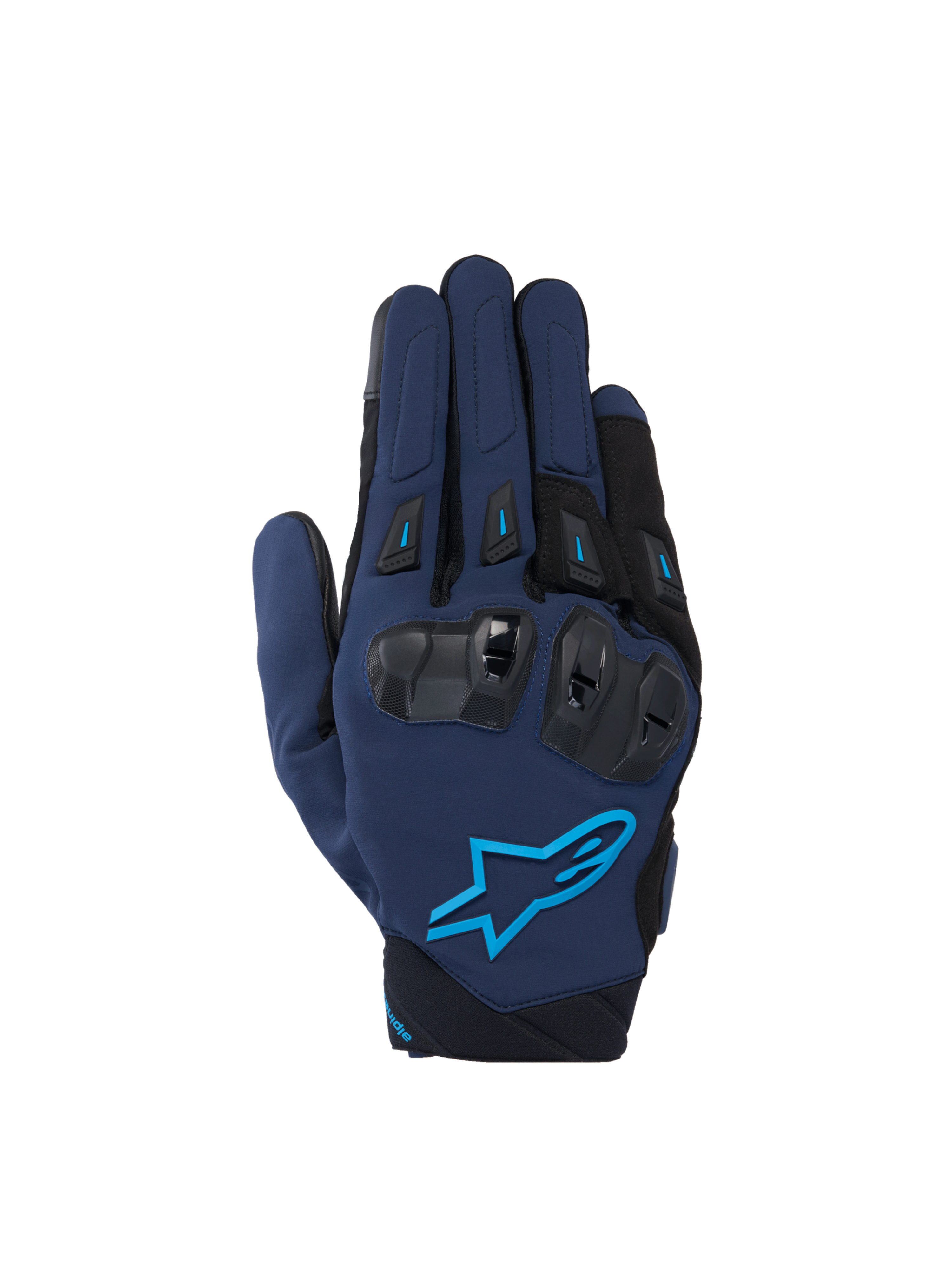 Alpinestars SP X 3 handschoenen, heren-motorhandschoenen, donkerblauw en lichtblauw, met TPU-knokkelbescherming.