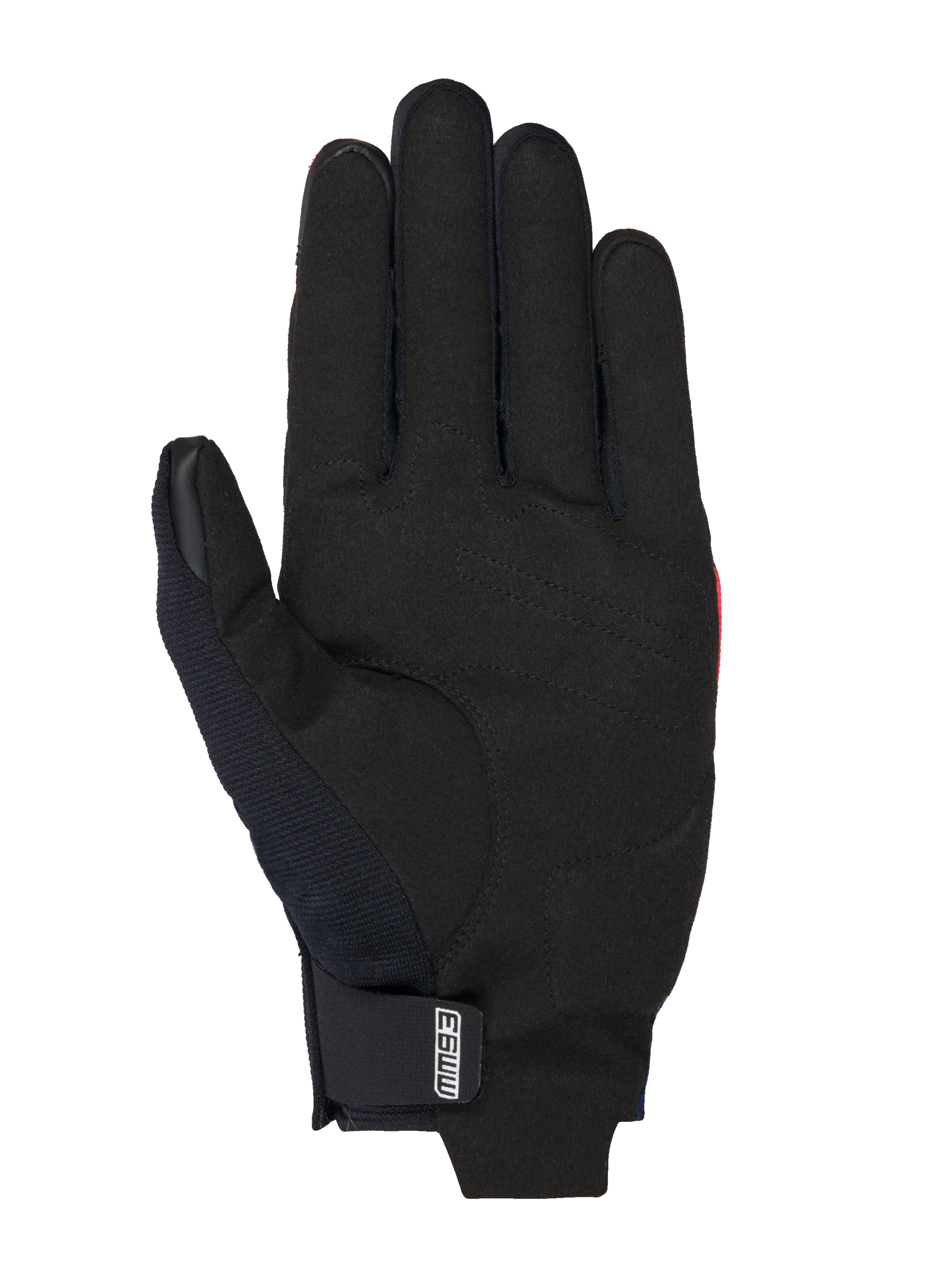 Alpinestars MM93 Reef V2 handschoenen, motorhandschoenen, zwarte synthetische suède handpalm met versterkte stiksels, voorzien van MM93-logo op de polsband, strak ontwerp met korte manchet voor stedelijk rijden