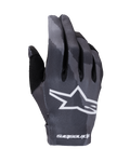 Alpinestars 2025 Radar Handschuhe, Motocross-Handschuhe, Dark Camo-Muster in Grautönen, mit großem weißem Stern-Logo auf dem Handrücken und Alpinestars-Schriftzug am Bündchen, leichte Stretch-Konstruktion für Offroad-Performance
