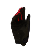 Alpinestars Techdura Gloves, Black and Bright Red off-road gloves with a reinforced padded synthetic suede palm.