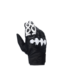 Alpinestars Celer V3 Handschuhe, Motorradhandschuhe, Schwarz und Weiß, Ziegenleder mit robustem PU-Knöchelschutz