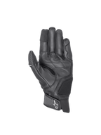 Alpinestars Morph Sport handschoenen, zwarte motorhandschoenen van leer en textiel met touchscreen-vingertoppen