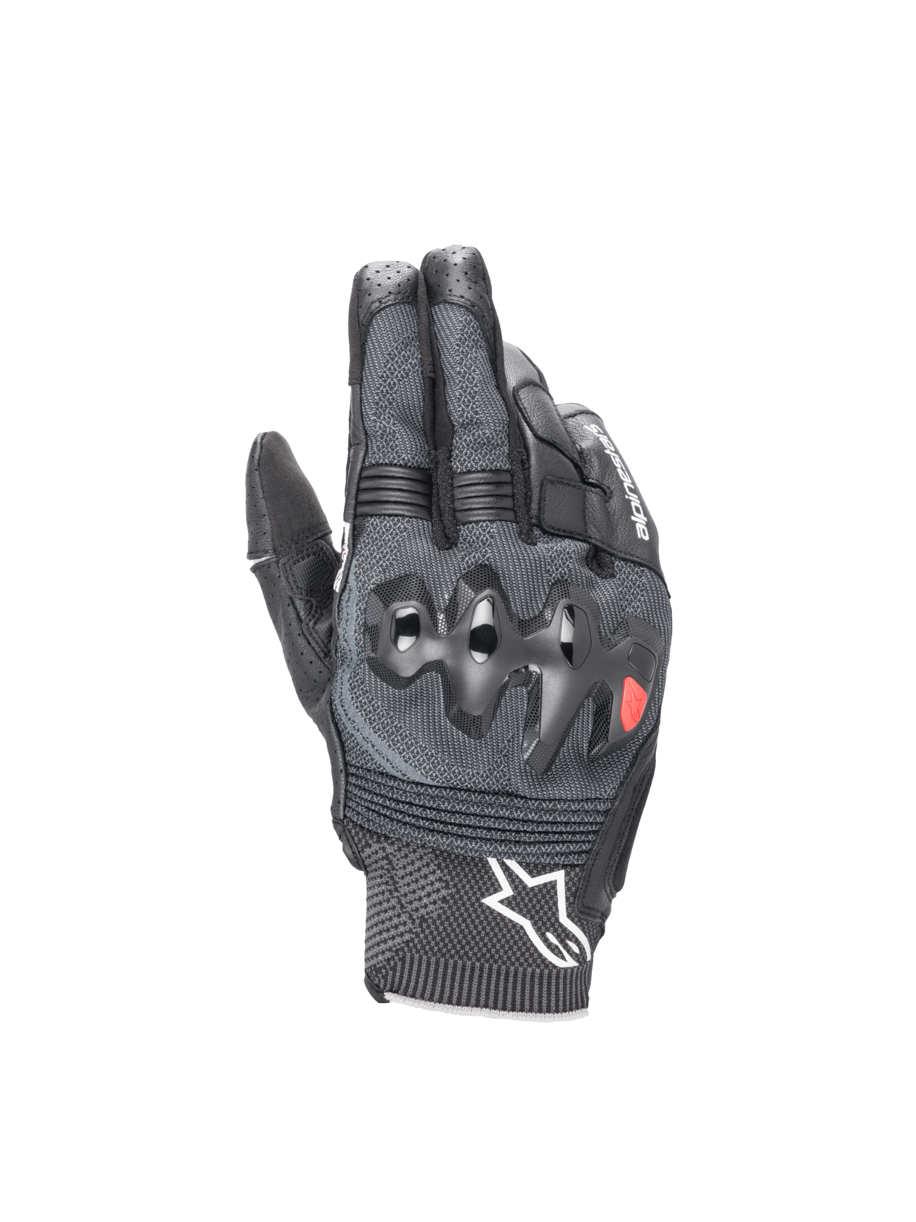 Alpinestars Morph Sport handschoenen, motorhandschoenen voor heren, zwart en grijs, MorphTech Weave en knokkelbescherming.