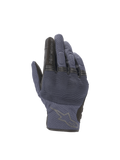 Alpinestars Copper handschoenen, urban motorhandschoenen, blauw en zwart, met harde knokkelbescherming en touchscreen-compatibele vingertop.