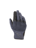 Alpinestars Copper handschoenen, urban motorhandschoenen, blauw en zwart, met harde knokkelbescherming en touchscreen-compatibele vingertop.