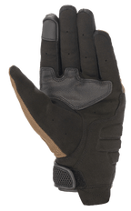 Alpinestars Copper handschoenen, urban motorhandschoenen, Teak en zwart, palmweergave met synthetisch suède constructie, versterkte grippanelen, touchscreen-compatibele vingertop en geperforeerde vingerdetails