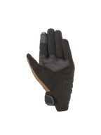 Alpinestars Copper handschoenen, stedelijke motorhandschoenen in bruin en zwart, met een versterkte synthetische suède handpalm en touchscreen-compatibele wijsvinger.