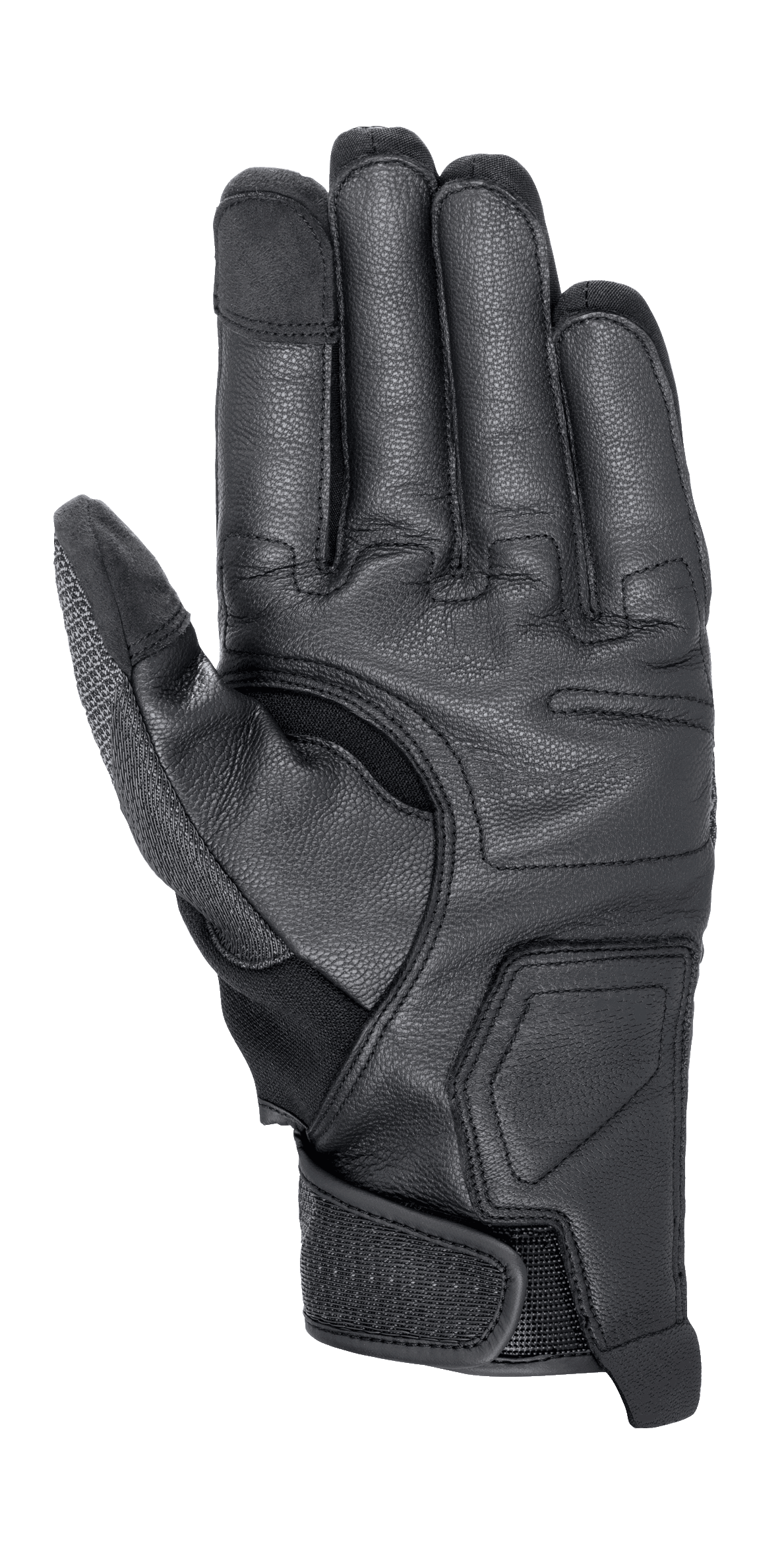 Alpinestars Morph Street handschoenen, motorhandschoenen, zwart, palmweergave met versterkte beschermende panelen, touchscreen-compatibele vingertoppen en verstelbare polsband voor een veilige pasvorm